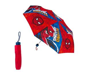 Marvel Spiderman Ombrello Pieghevole Compatto, Ombrello per Ragazzi, Struttura ad Alta Resistenza, Ombrello Classico dal design Spiderman - Blu