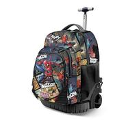 Marvel Spiderman Panels-Zaino Trolley GTS FAN, Multicolore, 32 x 47 cm, Capacità 30 L