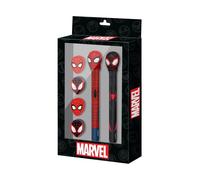 Marvel Spiderman Pen + Pencil + 4 erasers pack Karactermania
