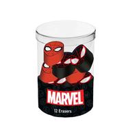 Marvel Spiderman Peter-Cubo con 12 Gomme da Cancellare, Rosso e Nero