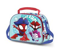 Marvel Spiderman Pirates-Borsa Porta Merenda 3D, Blu, 26 x 20 cm, Capacità 5 L