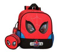 Marvel Spiderman Protector Adaptable Preschool Zaino Rosso 23x25x10 cm Poliestere 5.75L