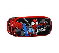 Marvel Spiderman Rally-Astuccio 3D Doppio, Nero, 22 x 9.5 cm