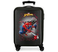 Marvel Spiderman Red Trolley cabina Nero 38x55x20 cms Rigida ABS Chiusura a combinazione numerica 34L 2,6Kgs 4 doppie ruote Bagaglio a mano