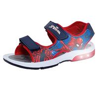 Marvel Spiderman Sandali sportivi leggeri a punta aperta per ragazzi, facile fissaggio, Rosso, Blu rosso, 10 UK Child