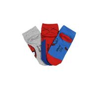 Marvel Spiderman Set 3 Paia di Calzini per Bambini e Ragazzi, Multicolore con Personaggio Spiderman (IT, Numero, 23, 26, Regular, Blu - Rosso - Grigio)
