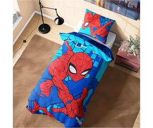 Marvel Spiderman Set Copripiumino e Federa, Accessori Camera da Letto Regalo Ragazzo (Spiderman blu)