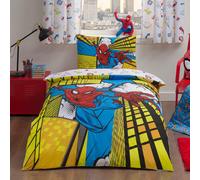Spiderman Set Copripiumino Singolo 100% Cotone Bambini Marvel Comic Fan 2-in-1