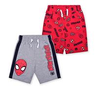 Marvel Spiderman - Set di 2 pantaloncini per ragazzi, con stampa, Grigio, 6