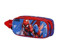 Marvel Spiderman Skew-Astuccio 3D Doppio, Blu, 22 x 9.5 cm