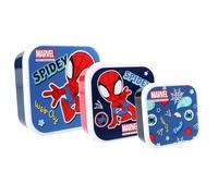 Marvel Spiderman Spidey - Contenitore per merenda 3 in 1, per bambini, 6 x 12 x 12 cm