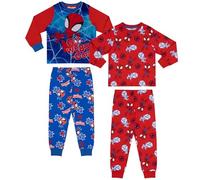 Marvel Spiderman Spidey e i Suoi Fantastici Amici, Confezione da 2, Cotone Pigiama a Maniche Lunghe, Red/Blue, 4-5 Anni: 110cm, Rosso