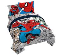 Marvel Spiderman Spidey VS - Set letto matrimoniale con copripiumino e lenzuola, in microfibra super morbida resistente allo sbiadimento (prodotto ufficiale Marvel)