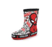 Marvel Spiderman Stivali da Pioggia Rossi per Ragazzi | Scarpe per Bambini con Personaggio Spiderman | Stivali da Pioggia Impermeabili Comics Supereroe | Stivali Impermeabili per Bambini