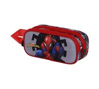 Marvel Spiderman Symbol-Astuccio 3D Doppio, Grigio, 22 x 10 cm