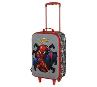 Marvel Spiderman Symbol-Valigia Trolley Soft 3D, Grigio, 17 x 33 x 52 cm, Capacità 26 L