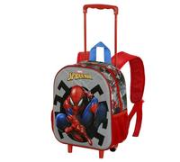 Marvel Spiderman Symbol-Zainetto 3D con Ruote Piccolo, Grigio, 26 x 34 cm, Capacità 7 L