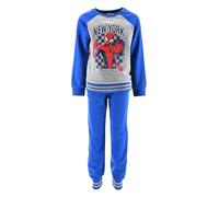 Marvel Spiderman Tuta da Ragazzi, Set da 2 Pezzi Felpa con Cappuccio e Pantaloni Tuta Sportiva per Bambino, Taglie 3 a 8 Anni (IT, età, 3 Anni, Regular, Blu)