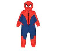 Marvel Spiderman - Tutina con cappuccio per ragazzi, rosso/blu, età 2-10 anni, Blu/rosso., 4-5 Anni