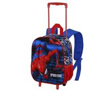 Marvel Spiderman Wall-Zainetto 3D con Ruote Piccolo, Rosso, 26 x 34 cm, Capacità 7 L