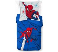 Marvel Spiderman Webtastic - Set copripiumino singolo in 100% cotone, include federa da 80 x 80 cm