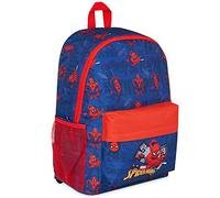 Marvel Zaino Bambino Zainetti per bambini Scuola Elementare Tempo Libero Avengers Spiderman (Blu/Rosso)