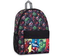 Marvel Spiderman Zaino Bambino Zainetto Adolescenti Avengers Zainetti per Bambini per Scuola Viaggio PE Daypack Regalo Ragazzo (Nero Avengers)