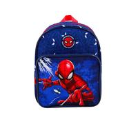 Marvel Spiderman - Zaino per bambini e ragazzi, motivo articolo per tifosi, zaino per bambini, grande scomparto principale, 31,5 x 23 x 13 cm, blu/rosso, Spiderman 1