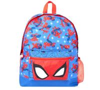 Marvel Spiderman Zaino per la scuola per ragazzi 2 scomparti Zaino da viaggio per bambini Spallacci regolabili e tasca a rete, blu