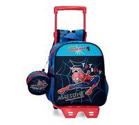 Marvel Spiderman Zaino prescolare Totally awesome con carrello blu 21x25x10 cm Poliestere 5,25L