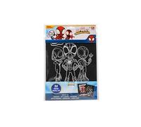 Marvel Spidey and his Amazing Friends Set di immagini grattacieli per bambini | Creative Scratch Art con 2 grandi poster | 26 x 19,5 cm | Incluso pennarello in legno | Effetto colore arcobaleno | Set