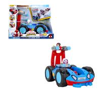 Marvel Spidey and His Amazing Friends Team Spidey Flip and Reveal Cruiser - Veicolo double-face da 27,9 cm con luci, suoni e lanciatori di esplosioni Web