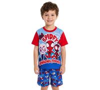 Marvel Spidey e i Suoi Fantastici Amici - Pigiama per ragazzi | Set di pigiami Spider-Man a maniche corte | 100% cotone, abbigliamento notturno estivo | Pigiama da supereroe per bambini, Blu, 6-7