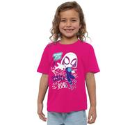Marvel Spidey & His Amazing Friends Ghost Spider Go Webs Girls T Shirt, Fuchsia, Fucsia, 9-11 Anni Bambine e Ragazze