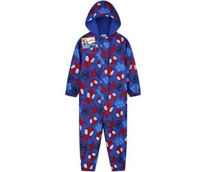 Marvel Spidey Tuta Impermeabile Bambino Resistente Acqua con Cappuccio Fodera Pile Tuta Antipioggia Abbigliamento Regalo Bambini (4-5 Anni, Blu)