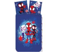Marvel Spidey und Seine Super Friends - Set copripiumino reversibile, 135 x 200 cm, federa 80 x 80 cm, in cotone
