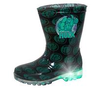MARVEL Stivali da Pioggia Neve, Luminosi in gomma per Bambino (29 EU, Nero)