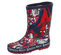 Marvel Stivali da pioggia per ragazzi Spiderman Wellington in gomma per bambini Wellingtons, Marina Militare, 34 EU