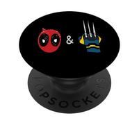 Marvel Studios Deadpool & Wolverine Mask & Claw Emoji Icons PopSockets PopGrip Adesivo