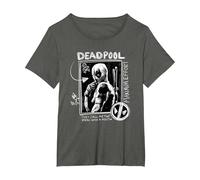 Marvel Studios Deadpool & Wolverine Maximum Effort Chalk Art Maglietta, Donna Plus-Size, Asfalto, 2X