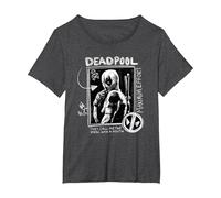 Marvel Studios Deadpool & Wolverine Maximum Effort Chalk Art Maglietta, Donna Plus-Size, Grigio Scuro, 5X