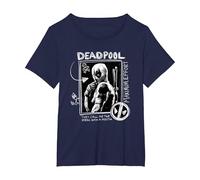 Marvel Studios Deadpool & Wolverine Maximum Effort Chalk Art Maglietta, Donna Plus-Size, Navy, 2X