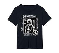 Marvel Studios Deadpool & Wolverine Maximum Effort Chalk Art Maglietta, Donna Plus-Size, Nero, 2X
