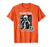 Marvel Studios Deadpool & Wolverine Maximum Effort Chalk Art Maglietta, Uomo, Arancio, 3XL