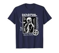 Marvel Studios Deadpool & Wolverine Maximum Effort Chalk Art Maglietta, Uomo, Navy, XXL