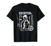 Marvel Studios Deadpool & Wolverine Maximum Effort Chalk Art Maglietta, Uomo, Nero, M