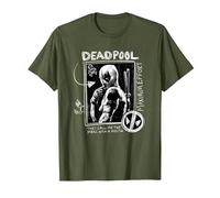 Marvel Studios Deadpool & Wolverine Maximum Effort Chalk Art Maglietta, Uomo, Oliva, 3XL