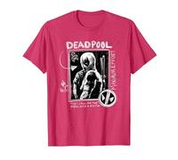 Marvel Studios Deadpool & Wolverine Maximum Effort Chalk Art Maglietta, Uomo, Rosso mélange, 3XL