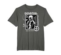 Marvel Studios Deadpool & Wolverine Maximum Effort Chalk Art Maglietta, Uomo Taglie Grandi, Asfalto, 2X Tall