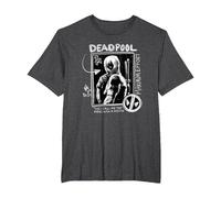 Marvel Studios Deadpool & Wolverine Maximum Effort Chalk Art Maglietta, Uomo Taglie Grandi, Grigio Scuro, 2X Tall